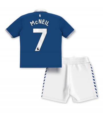 Everton Dwight McNeil #7 Hemmaställ Barn 2023-24 Kortärmad (+ Korta byxor)